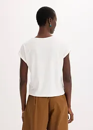Shirt mit Viskose und Glitzersteinen, bonprix