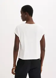 T-shirt en viscose mélangée à strass, bonprix