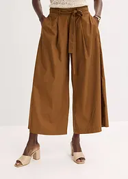 Hose aus Baumwoll-Popeline und Gürtel (2-tlg.Set), bonprix