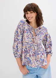 Blouse en jersey avec laçage, bonprix