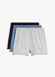 Lot de 3 shorts de pyjama 100% coton, bonprix