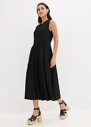 Midikleid aus strukturiertem Jersey mit Ausschnitt am Rücken, bonprix
