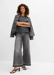 Jeans-Blusentop aus Bio-Baumwolle, bonprix