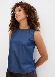 Jeans-Blusentop aus Bio-Baumwolle, bonprix