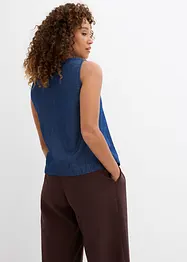 Jeans-Blusentop aus Bio-Baumwolle, bonprix