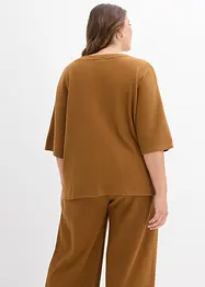 T-shirt gaufré 100% coton, bonprix