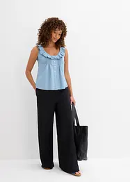 Jeans-Blusentop aus Bio-Baumwolle, bonprix