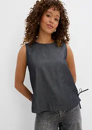 Jeans-Blusentop aus Bio-Baumwolle, bonprix