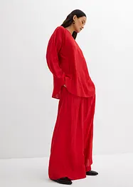 Oversized Tunikabluse aus strukturiertem Crinkle-Viskose-Mix, bonprix