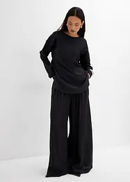 Oversized Tunikabluse aus strukturiertem Crinkle-Viskose-Mix, bonprix