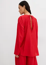 Oversized Tunikabluse aus strukturiertem Crinkle-Viskose-Mix, bonprix
