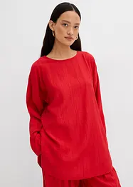 Oversized Tunikabluse aus strukturiertem Crinkle-Viskose-Mix, bonprix