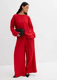 Palazzo-Hose aus strukturiertem Crinkle-Viskose-Mix, bonprix