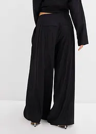 Palazzo-Hose aus strukturiertem Crinkle-Viskose-Mix, bonprix