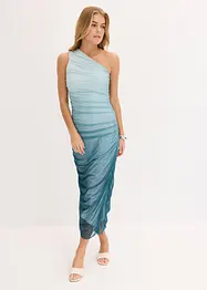 One-Shoulder-Kleid mit Mesheinsatz, bonprix