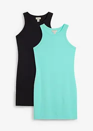 Interlock-Trägerkleid aus reiner Bio-Baumwolle, (2er Pack), bonprix