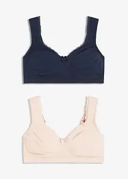Minimizer T-Shirt-BH ohne Bügel mit Bio-Baumwolle (2er Pack), bonprix