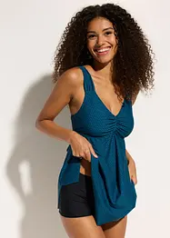 Tankini long (ens. 2 pces) avec base en zigzag, bonprix