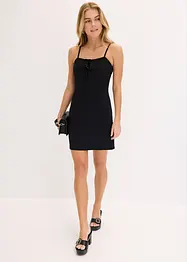 Minikleid mit Fake-Leather-Detail, bonprix