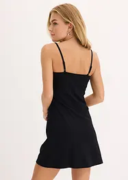 Minikleid mit Fake-Leather-Detail, bonprix