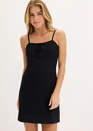 Minikleid mit Fake-Leather-Detail, bonprix