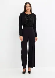 Langarmshirt aus Glitzer-Mesh, bonprix