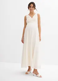 Robe de mariée de grossesse avec dentelle, satin et crêpe georgette, bonprix