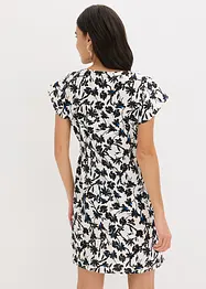 Kleid mit Flügelärmeln aus strukturiertem Material, bonprix