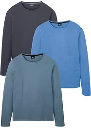 Lot de 3 T-shirts manches longues, bonprix