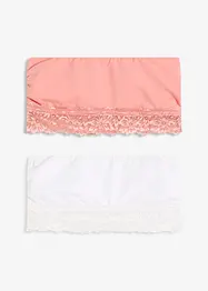 Lot de 2 soutiens-gorge bandeau coton, bonprix