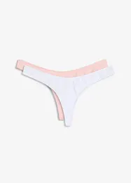 Lot de 2 strings coton confortables en V, bonprix
