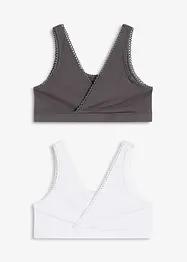 Wende-Bustier mit softer Bio-Baumwolle (2er Pack), bonprix