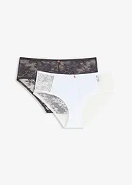 (2er Pack) Panty mit Spitze, bonprix