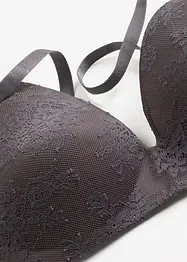 Schalen-BH ohne Bügel mit zarter Spitze, bonprix