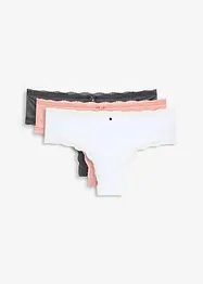 (3er Pack) Brazilslip mit Glanzeffekt, bonprix