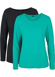 Langarmshirt (2er Pack), bonprix