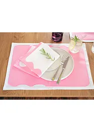 Lot de 2 serviettes de table en coton avec bordure contrastante, bonprix