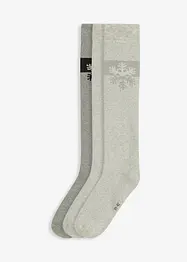 Thermo Kniestrümpfe mit weichem Innenfrottee mit Bio-Baumwolle (3er Pack), bonprix
