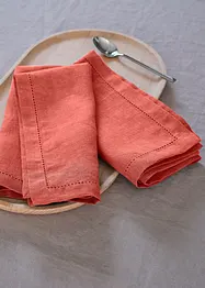 Lot de 2 serviettes de table en lin, bonprix