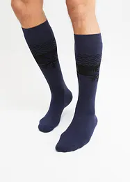 3 paires de chaussettes hautes thermiques avec intérieur éponge doux, coton majoritaire, bonprix