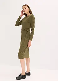 Midikleid aus elastischem Baumwoll-Mix, bonprix