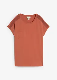 T-shirt ample avec dentelle, bonprix