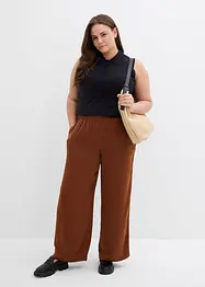 Pantalon palazzo léger et texturé, bonprix