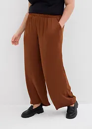 Pantalon palazzo léger et texturé, bonprix