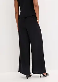Palazzo-Hose aus strukturiertem Viskose-Mix, bonprix