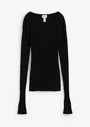 T-shirt en maille côtelée, bonprix