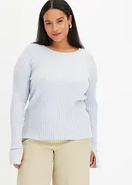 Geripptes Strickshirt, bonprix