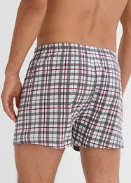 Lot de 3 caleçons en jersey à carreaux, bonprix