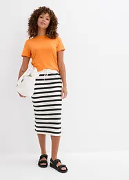 Jupe midi en molleton, bonprix