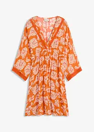 Robe-tunique en viscose texturée avec dentelle, bonprix